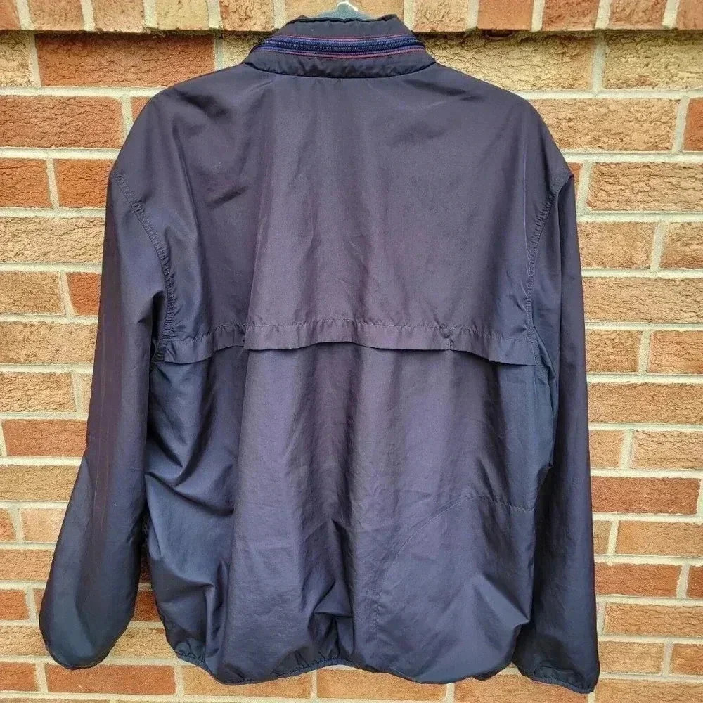 Vintage Eddie Bauer Blue Wind Jacket Men's Size Tall Large Vented Back - Picture 3 of 7